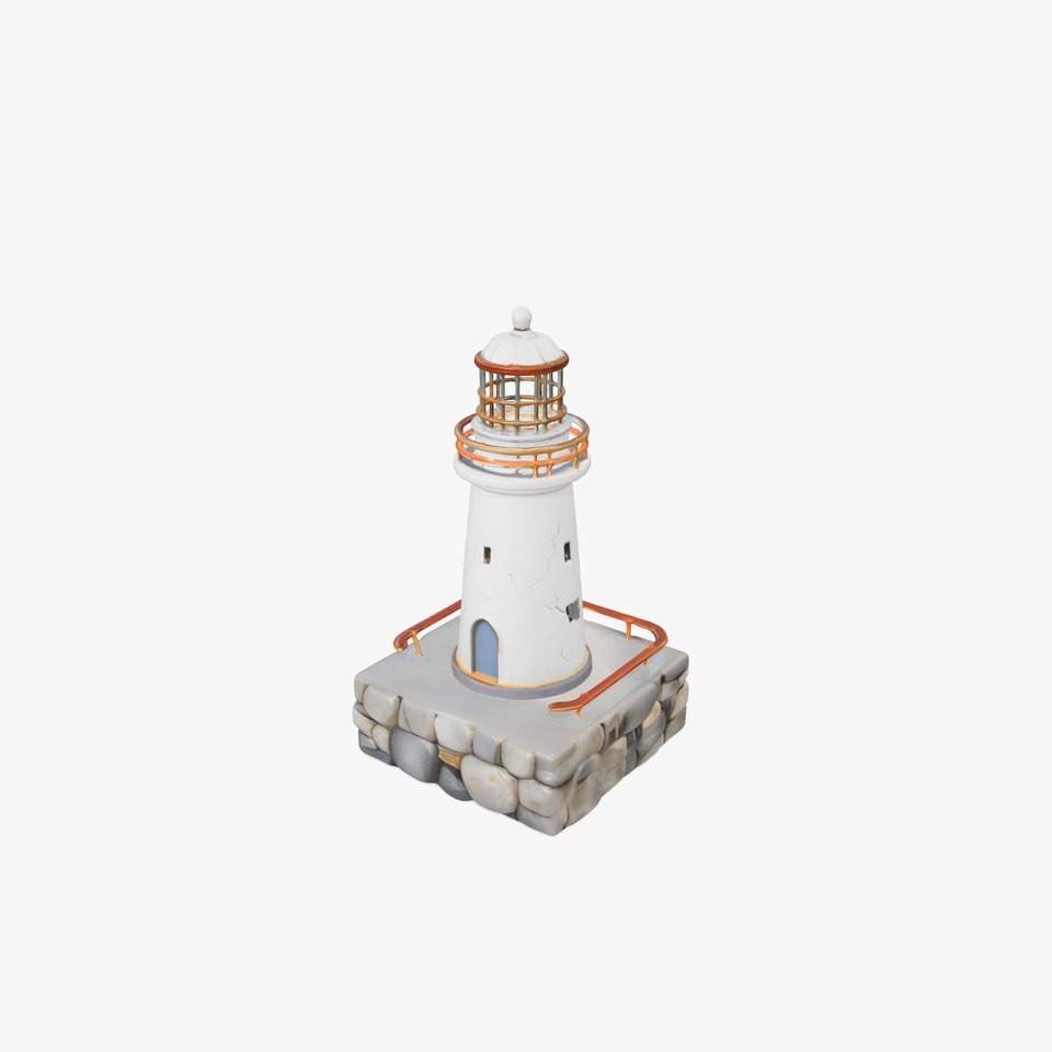 Cracked Lighthouse Coastal Storytelling model pack